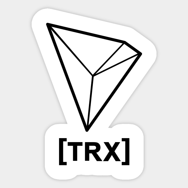 Tron Coin (black logo) Sticker by gelp